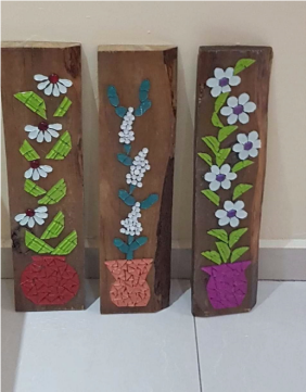 Reclaimed wood Plank Mosaic
